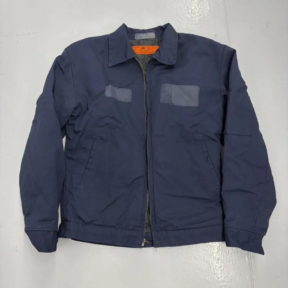 Vintage 70s Red Kap Blue Canvas Workwear Mechanics Jacket
